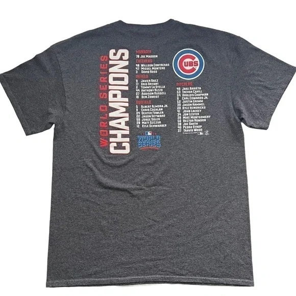 Chicago Cubs 2016 MLB World Series Champions T-Shirt Size L - Picture 5 of 6